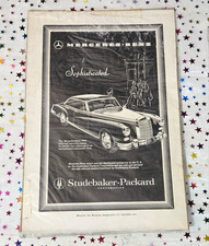 Vintage 1958 Print Ad Mercedes Benz 300d Sophisticated Studebaker Packard