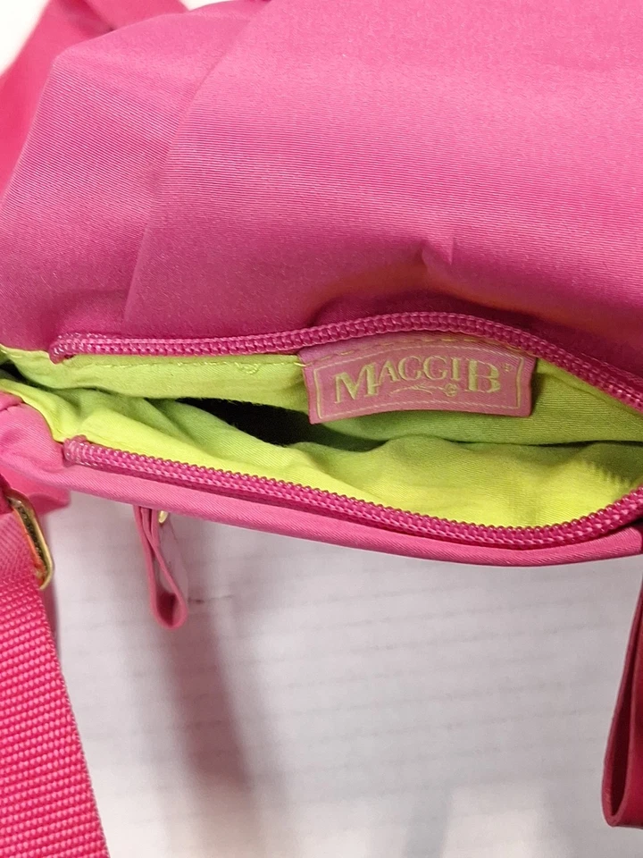 Bolso Bandolera Maggib, Rosa, Pequeño Acolchado, Bolsillos, Cremallera, Elegante  Foto 4 de 4