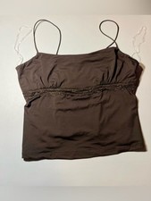 Wild Fable Brown Lace-Trim Cami Top NWT Summer Spring Casual Ladies Size Medium