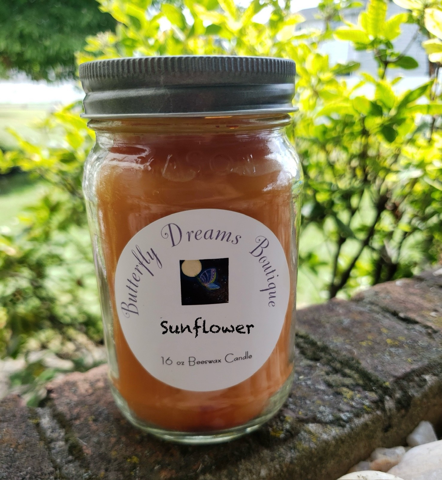 Homemade Fall Winter Floral Scented 16 oz Mason jar organic 