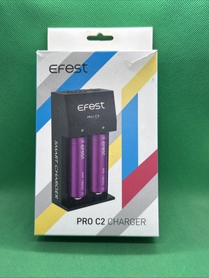 Efest Pro C2 Charger LED Indicator Compatible 3.6V/3.7V Li-Ion Batteries In Box