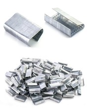 QWORK 1/2" Steel Strapping Seals   1000 Pack Metal Clips for PP or Steel Banding