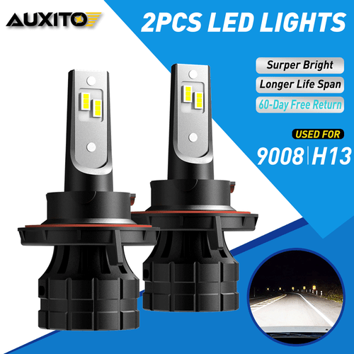 2X CANBUS H13 9008 LED Bulbs Headlight High Low Beam Bright White Replacement