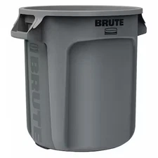 Rubbermaid Commercial Fg261000gray Brute 10 Gal Round Heavy Duty Plastic Can,
