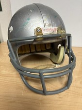 Vintage Riddell 1976 Kra-Lite II Football Helmet Silver Mask Chin Strap