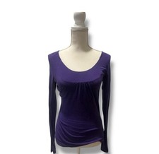 Women's Basic T-Shirt Scoop Neck Cotton Long Sleeve Solid Knit Plain Top Fitted