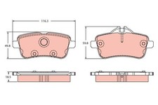 TRW Bremsbeläge Satz Hinten passend für MERCEDES-BENZ M-Klasse (W166) GLE (W166)