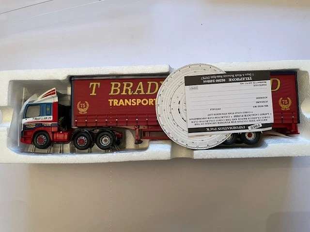 Corgi 75408 T.Brady & Son Ltd, Leyland Daf 85 Curtainside MIB-Mirrors & Cert — 第 2/4 张图片
