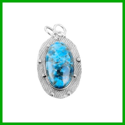 Daughters Day Sale 925 Silver Oval Natural Neon Apatite Sisters Gift New Pendant