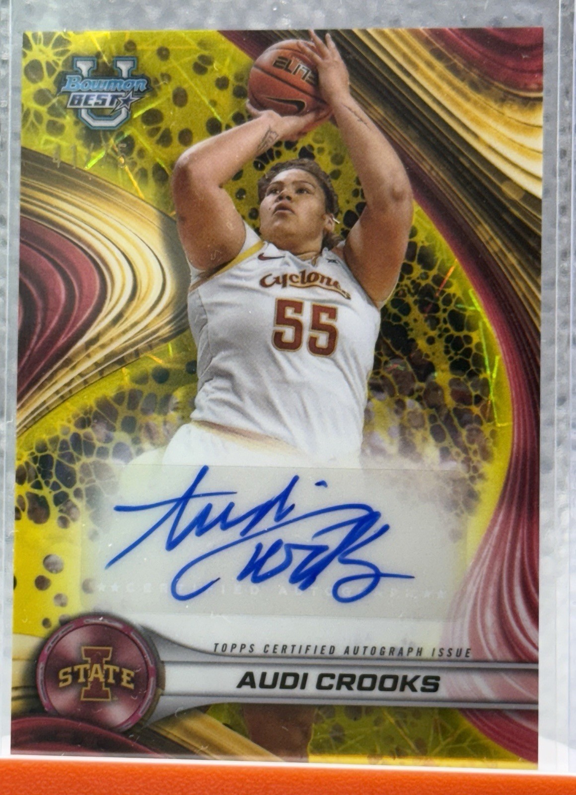 2024-25 Bowman Best U Audi Crooks Refractor Autograph /75 Iowa State Cyclones