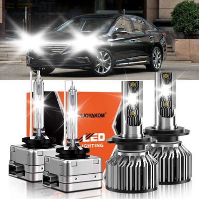 For Hyundai Sonata 2014-2014 HID Car LED Headlights Kit High Low Beam Bulbs