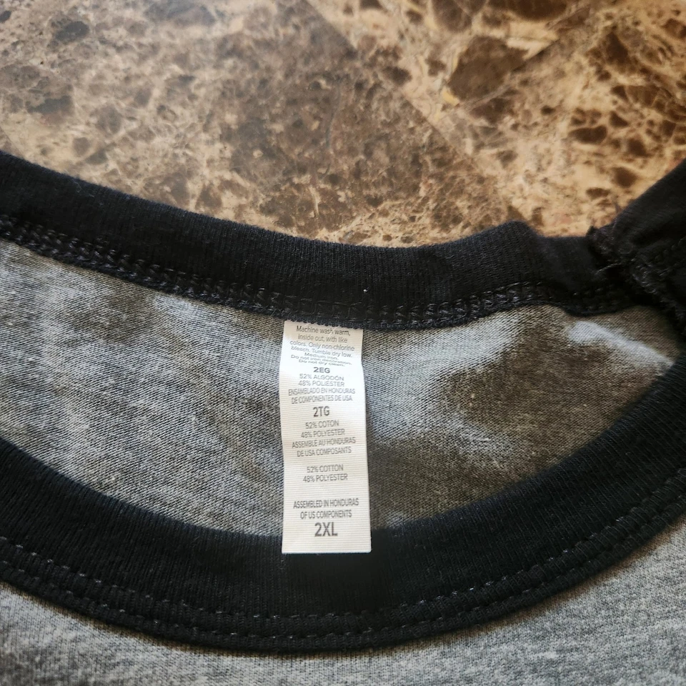 SUPERBOWL 2019 LA Rams New England Patriots Raglan T-shirt LIII Unisex 2XL RARE! - Image 3 of 4