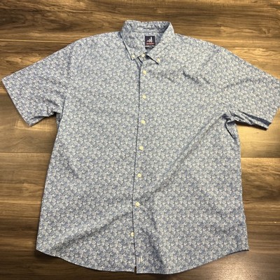 johnnie-O Sona Hangin Out Button Up Shirt Lake XL Short Sleeve