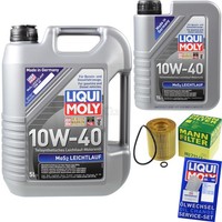 Mann Inspektionspaket 6L Liqui Moly 10W-40 FüR Mazda 6 Kombi 2.5 MZR 2.3