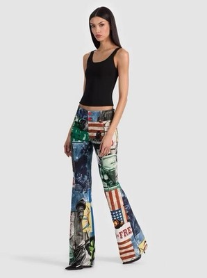Alice Olivia KAI LOW RISE PRINTED JEAN $ 550 Size 24 | eBay