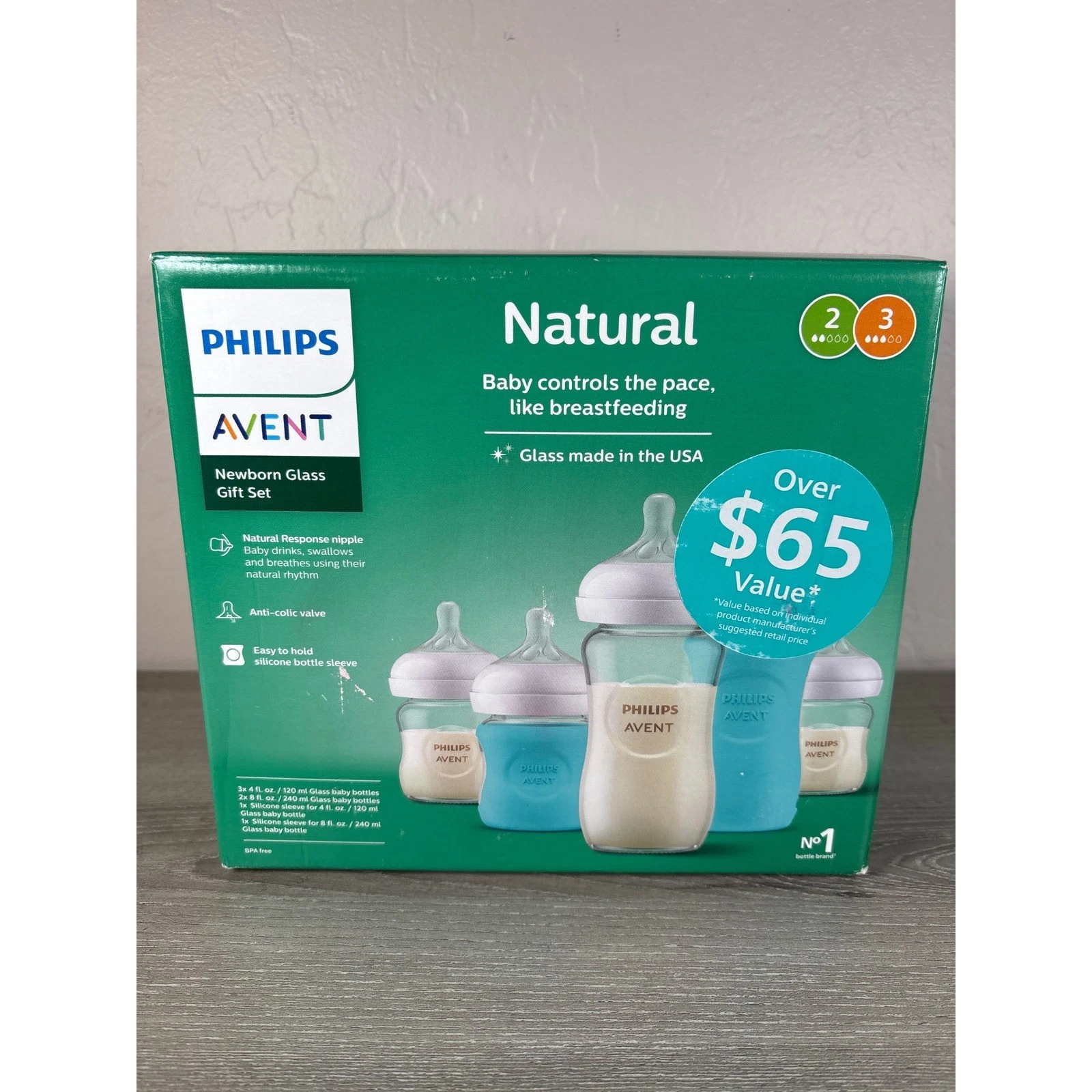Philips Avent Natural Newborn Glass Gift Set 5 Bottles Sleeves NEW
Opens in a new window or tab