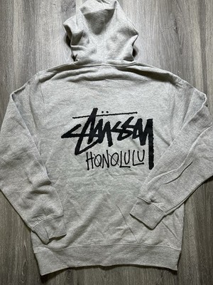 Stussy Honolulu Chapter Men s Full Zip Up Gray Large Archived Rare NWOT NOS