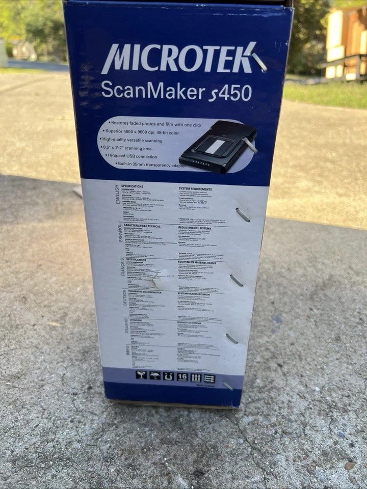 Microtek ScanMaker s450 Flatbed Photo Scanner Scans 35mm Film New In Box NOS - Image 4 of 4