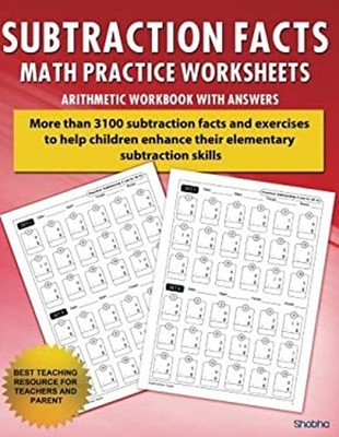 Subtraction Facts Math Practice Worksheet Arithmetic Workbook wit