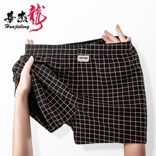 Men's Cotton Plaid Boxer Shorts Lightweight Airy Lounge Fashion Arrow Shorts