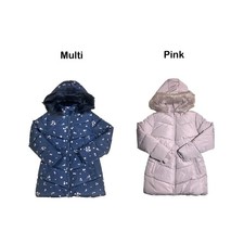 Member's Mark Girls Puffer Jacket with Removable Faux-Fur Hood and Fleece Lining