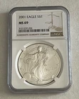 2001 Silver Eagle $1 Dollar - NGC MS 69