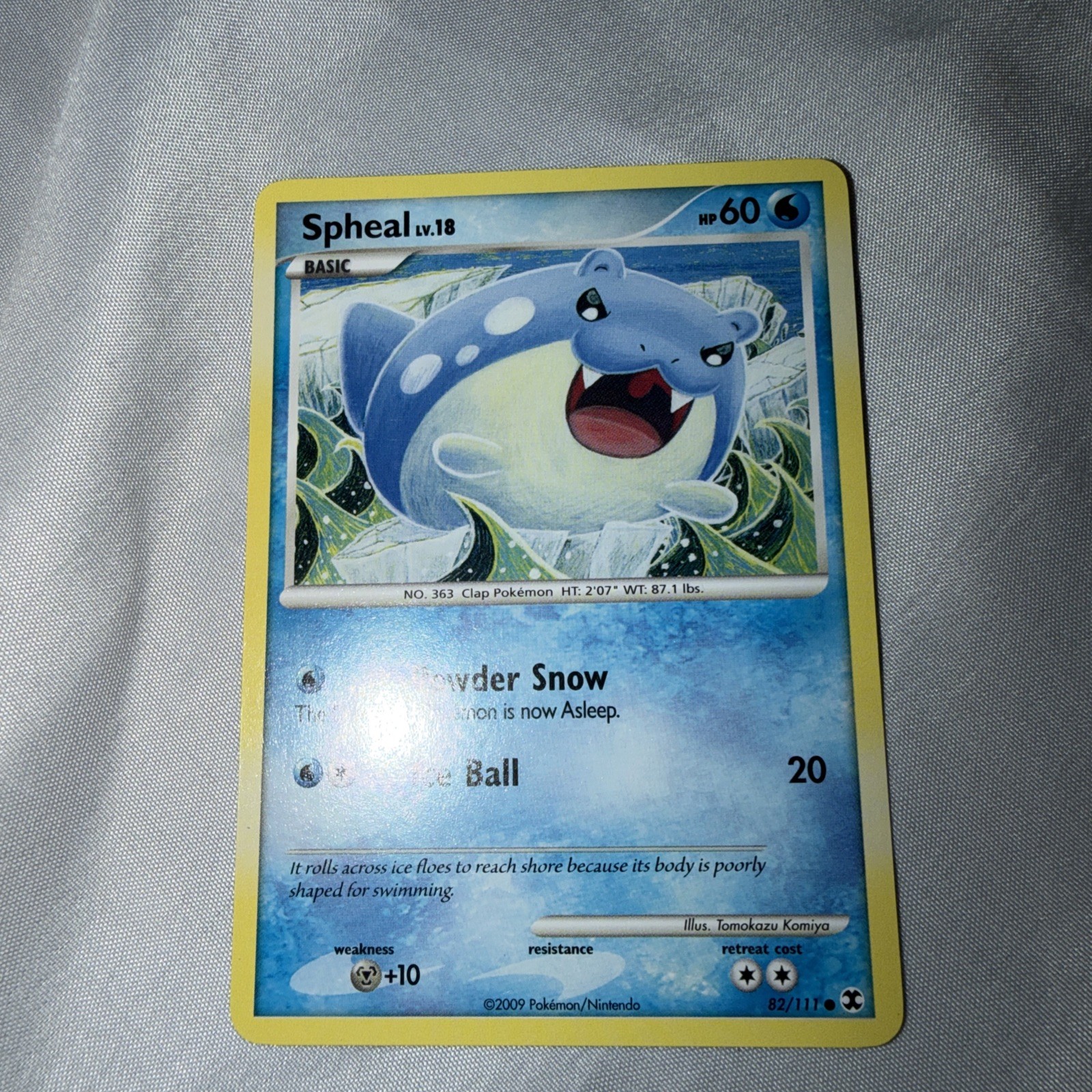 Spheal 82/111 - NM - Rising Rivals Pokemon Card - Tomokazu Komiya Art