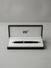 Black And Silver Montblanc Pen With Box And Refill Brand New | Fast Dispatch