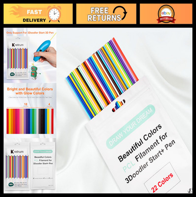 3D Doodler Pen Refills - 22 Colors, PCL Filament, Low Temp, 110 pcs, 15.2 cm