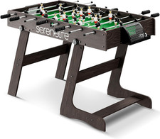 Folding Foosball Table, 4  X 2  Full Competition Size Foldable Space Saving Tabl