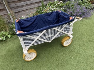 business & pleasure co. The Beach Cart in Monaco Natural Stripe New with Box Tro