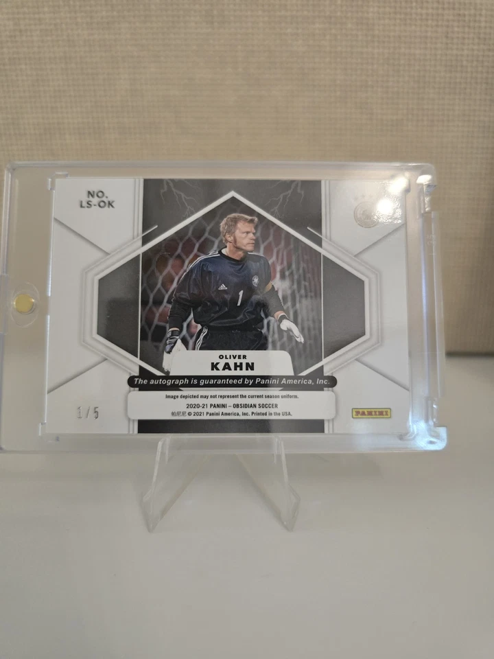 2021-22 Panini Obsidian Oliver Kahn Strike Auto 1/5 Germany - Bild 2 von 4