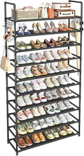 Shoe Rack Storage Holds 40 Pairs, Large Capacity Tall Shoe Organizer Shelf for C