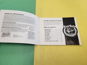 Tiny Toon Adventures Nintendo NES Instruction Manual Booklet ONLY