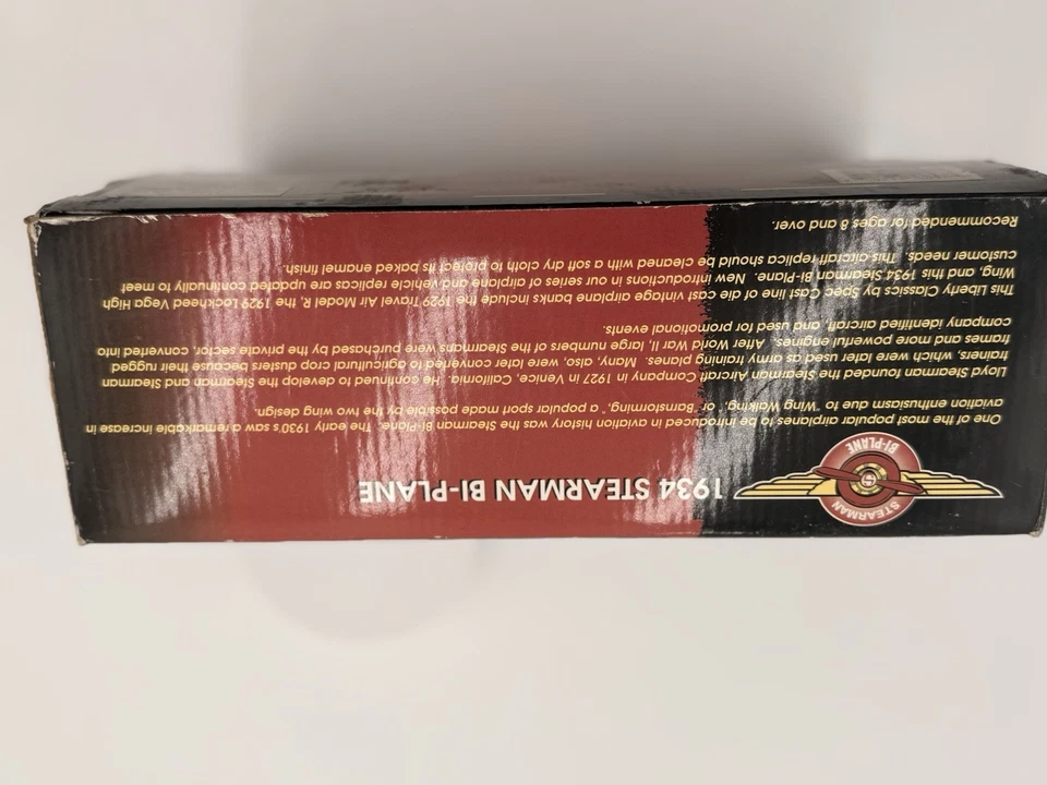 NEW IN BOX 1934 STEARMAN BI PLANE DIE CAST METAL BANK BY LIBERTY CLASSICS - Image 2 of 4