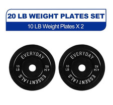 10 Lb Olympic Bar Weights - Bumper Pair- Black - NEW