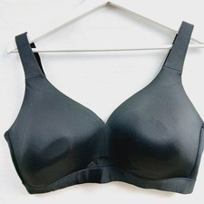 Lane Bryant Cacique Lightly Lined No-Wire Pre-owned Black Bra 40DD