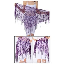 Belly Dance Hip Scarf, Sweet Belly Dance Skirt Wrap Sequins Belly Dance Costumes