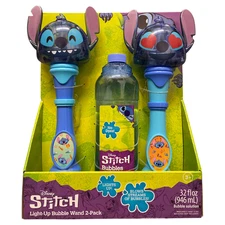Licensed Character Light-Up Bubble Wands with Bubble Solution, 2 pk (Stitch)