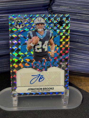 2024 Panini Mosaic - Rookie Scripts Jonathon Brooks #RS-JBS (AU, RC)