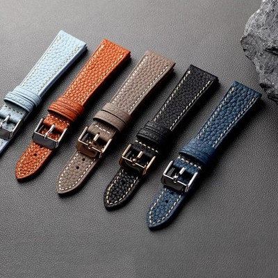 Handgefertigtes echt Rindsleder Uhrenarmband 18 20 21 22mm Armband Vintage Strap