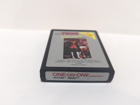 One On One Basketball (Dr J, Larry Bird) - Atari 7800 by EA -  Cartridge tested.
