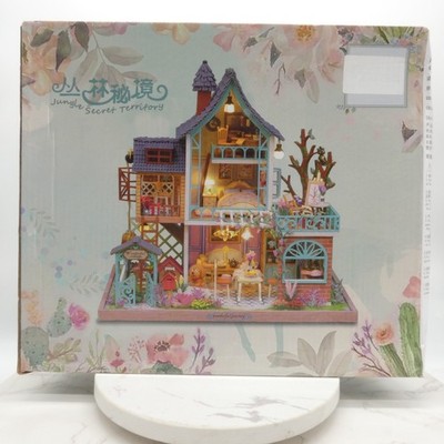 DIY Miniature Kit Book Nook Jungle Secret Territory Realm 3 Level Home Room Box