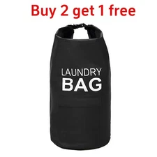 Large Backpack Laundry Bag Heavy Duty Washing Clothes Buckle & Strap 70×33cm