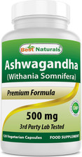 Best Naturals Ashwagandha 500mg 120 Capsules