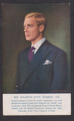 ALTE POSTKARTE SEINE MAJESTÄT KÖNIG EDWARD V111 ZUM KÖNIG AUSGERUFEN 22. JANUAR 1936