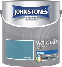 Johnstone's Wall & Ceiling Paint 2.5L Matt Emulsion Smooth Finish Tin All Colors