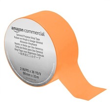 6 Commercial General Purpose Vinyl Tape Orange 5 mil 2 in x 36 yd 50mm x 33m 
