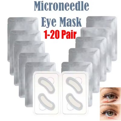 1-20Pairs Micro-needle Eye Patch Hyaluronic Acid Anti-wrinkle Remove Fine Lines