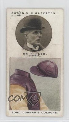 1925 Ogden's Trainers and Owners' Colours Tobacco 1st Series Mr P Peck #14 0d0u